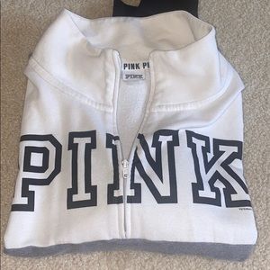 Quarter zip sweatshirt- pink VS